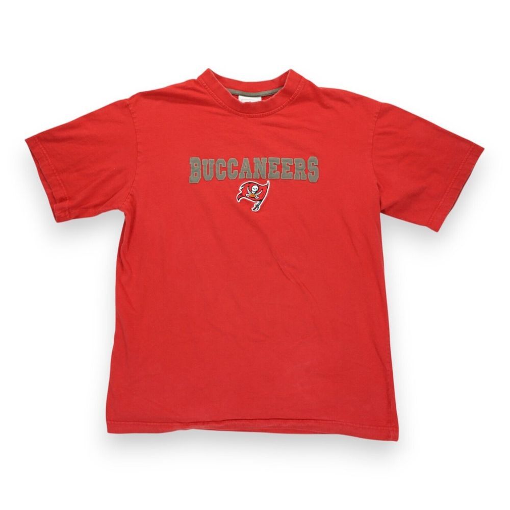 Tampa Bay Buccaneers T-shirt Men's‎ Large Red Logo Athletic Short Sleeve